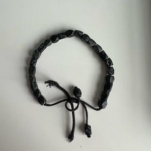 Smooth Black Rock Bracelet